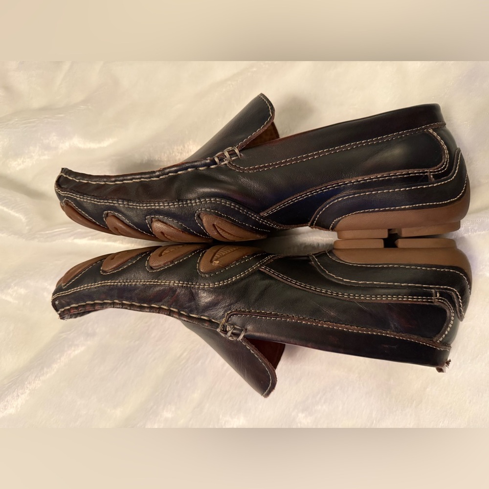 Men’s Aldo Dark Brown Leather Slip-On Loafers - Picture 9 of 11